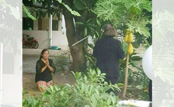 พระเทพฯเสด็จเยี่ยมจนท.กรมชล หญิงสูงวัยปลื้มปีติทรุดตัวลงกราบ