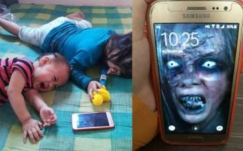 โซเชียลแห่แชร์! วิธีแก้ลูกน้อยติดโทรศัพท์ฉบับฮากร๊าก (ชมคลิป)