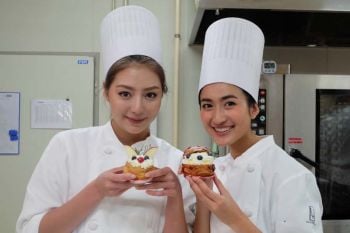 \'มิว-อาย\'สุดฟิน ปาติซิเย่ชาวอาทิตย์อุทัยถ่ายทอดวิชา\'ชูครีม\'รสละมุน