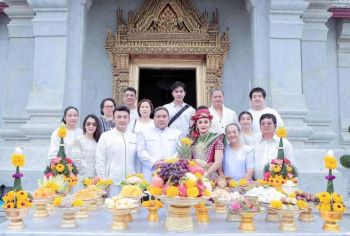 ‘ชัช ทรงธรรม’ นำทีมถวายเครื่องบวงสรวงองค์พ่อหลักเมือง