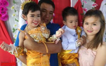 ฮือฮา!งานวิวาห์แฝดชาย-หญิง แก้เคล็ดตามความเชื่อโบราณ