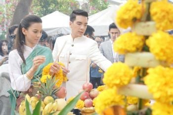 ‘พอดีคำฯ’ บวงสรวง   ‘บ่วงสไบ-เจ้าสาวจำยอม’ 2 เรื่องควบ