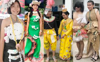 ชุมชนนี้น่ารักจังเลย! ผู้นำพาจัดประกวดชุดรีไซเคิลจากวัสดุในครัวเรือน