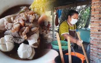 อร่อยตั้งแต่รุ่นยาย! \'ก๋วยเตี๋ยวหมูตุ๋น\'เตาฟืนเมืองเก่าสุโขทัย โซ้ยคู่\'กากหมู\'ฟินเวอร์ (ชมคลิป)