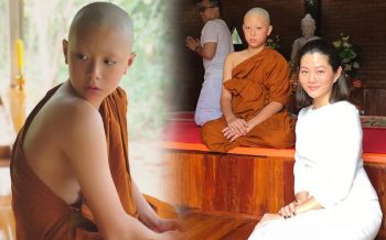 คุณแม่\'สู่ขวัญ\'สุดปลื้ม \'น้องปราบ\'บวชศึกษาธรรมในวันเกิดปีที่13