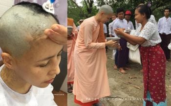 สาธุ!ดาราสาวชื่อดัง\'กิ๊ก มยุริญ\' โกนหัวบวชชีเข้าวัดป่าพม่า7เดือน