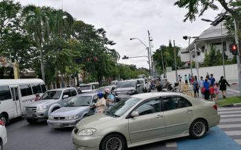 ปิดเส้นทางจราจร ถ.ราชเทวี-อู่ทองใน มุ่งหน้าสวนสัตว์ดุสิต