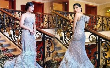\'พระองค์หญิงสิริวัณณวรีฯ\'ฉลองพระองค์ผ้าไหมมัดหมี่ ร่วมงานกาลาดินเนอร์ที่ฝรั่งเศส