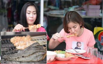 สาวหน้าหวานเปิบจระเข้! ลุง\'ไกรทองเมืองเพชร\'จับขึ้นเตาย่าง จัดเมนูเด็ดให้สุดแซ่บ (ชมคลิป)