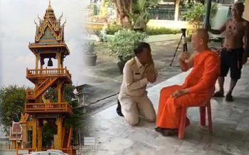 \'ผอ.เขตบางคอแหลม\'กราบขอขมา\'เจ้าอาวาส\'วัดไทร ปมเสียงตีระฆังดัง