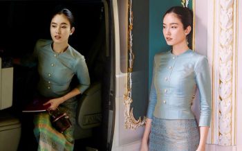 งามอย่างไทย! \'ปอย ตรีชฎา\'ในชุดผ้าไหมสวยไร้ที่ติ