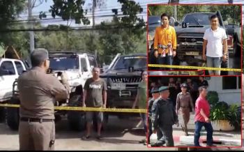 คลิป คุมตัว\'ปลัดหมีขอ\'พร้อมพวกชี้รถยนต์ของกลาง 6 คันที่ สภ.ไทรโยค