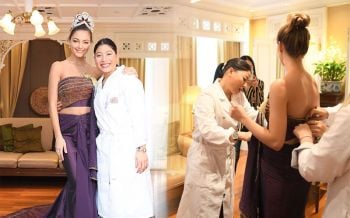 \'พระองค์หญิงสิริวัณณวรีฯ\'ทรงฟิตติ้งชุดผ้าไหมไทยให้\'มิสยูนิเวิร์ส 2017\'