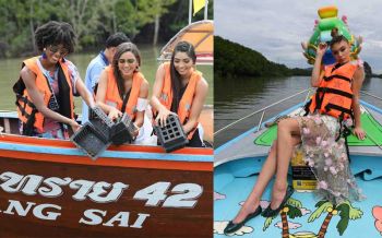 สวยทุกโมเม้นท์ เหล่าสาวงามมิสยูนิเวิร์ส2018ล่องเรือปล่อย\'ปู-ปลา\'
