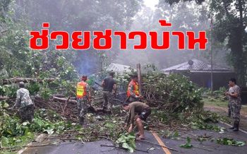 \'จนท.อุทยานฯเขาหลวง\' เร่งเข้าช่วยเหลือชาวบ้านเหยื่อพายุ \'ปาบึก\'