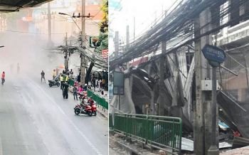 ระวังด้วย!! อาคารกำลังรื้อถอนเกิดทรุดตัว ทำโกลาหล-มีคนเจ็บ
