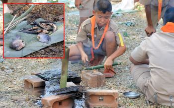 \'ตรัยอัง จงันนะ\'!!! \'ลูกเสือ\'กิน\'ปลาย่าง\' นอกจากอร่อยแล้ว...ต้องฮาด้วยนะ (ชมคลิป)