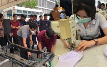สอศ.ระดมอาชีวะอาสาลดควันฝุ่น! ประดิษฐ์เครื่องพ่นละอองน้ำ-ล้างท้อไอเสีย-ทำแมสPM2.5