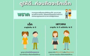 รักเด็ก...ผิดด้วยหรือ?กองปราบฯเตือนศึกษาข้อกม.จะได้ไม่เสียใจภายหลัง