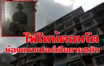 โอ้ยเศร้า! ไฟไหม้คอนโด8ชั้น \'น้องแมวเปอร์เซีย\' ตายคาห้อง 2 ตัว