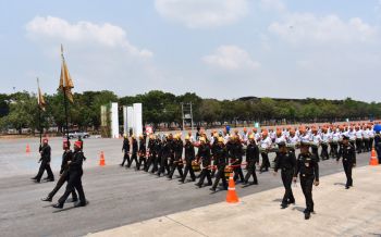 กำลังพลกว่า1พันนายร่วมฝึกซ้อม\'ริ้วขบวนพยุหยาตราสถลมารค\'ริ้วขบวนที่3 (ประมวลภาพ)