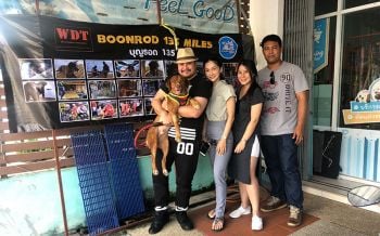 \'น้องบุญรอด\'เริงร่าเจอเจ้าของใหม่ หลังรอดตายลอยคอกลางทะเล-จ่อไปบ้านใหม่28เม.ย.