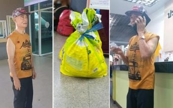 ห่วง\'เด่น ดอกประดู่\'หิ้วถุงปุ๋ย เดินทางไร้จุดหมาย-พบกำลังเจอปัญหาชีวิต