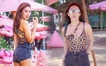 นี่หรือคุณแม่ลูก2! \'เบนซ์ พริกไทย\'อวดหุ่นสุดฮอตในชุดว่ายน้ำลายเสือ