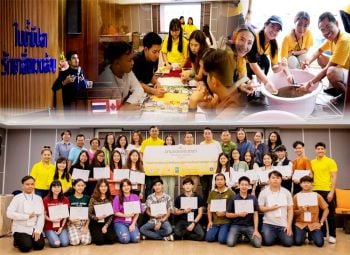 ‘ม.เกษตรศาสตร์’จับมือศูนย์คุณธรรมฯและเครือข่าย  พานิสิต4คณะเรียนรู้‘ศาสตร์พระราชา’ที่อ่าวคุ้งกระเบน