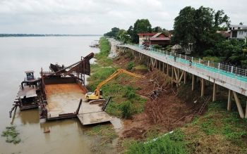 กรมโยธาฯ ส่งทีมเจาะสำรวจดิน หาทางแก้ไขไบค์เลนพังถล่ม