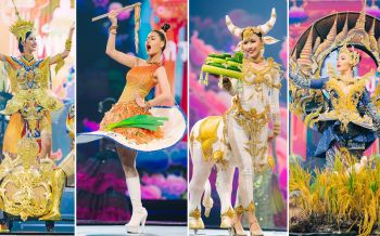 77สาวงามมิสแกรนด์งัดของดีขึ้นโชว์ วัดพระแก้ว-ผัดหมี่-ข้าวเหนียวผัวหลง..ก็มา!!
