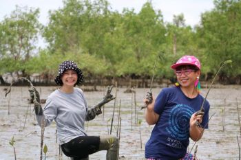 ช่อง 3 นำทีมจิตอาสาร่วมปลูกป่าชายเลน