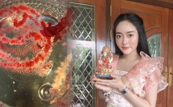 ส่องกันเองนะ! \'แก้มบุ๋ม\'แจกเลขเด็ดจากขันน้ำมนต์ หลังดวงเฮงถูกรางวัลบ่อยๆ