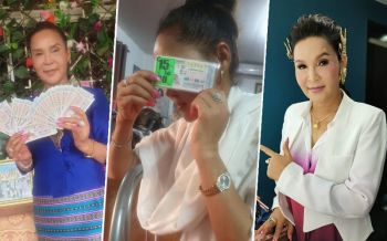 ทั้งสวยทั้งรวย! \'แม่นางศิริพร\' โชว์ลอตเตอรี่ชุดใหญ่ รางวัลหล่นทับหลายแสน