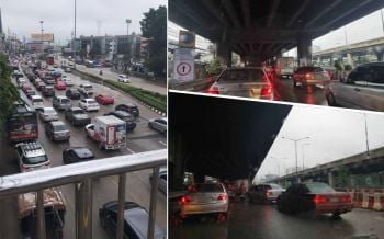 ปิดสะพานข้ามถนนเชื้อเพลิงวันแรก  จราจรติดขัดดสะสมยาวหลายกิโลเมตร