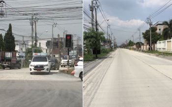 ช่างโยธาประสานงาน\'ณัฐชา\'อนค.เขตบางขุนเทียน  ลงพื้นที่ปรับปรุงถนน-จราจรติดขัด