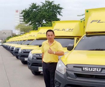 ตะลึง!!!‘แฟลชเอ็กซ์เพรส’รุกคืบธุรกิจ  เดินหน้ารับมอบรถอีซูซุหวังเสริมทัพกิจการ