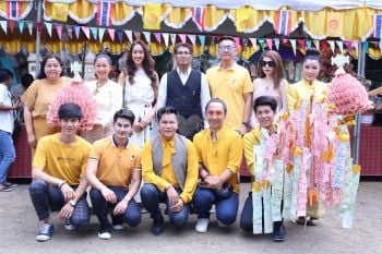 \'ใบหม่อน-กิตติยา\'พร้อม3พระเอกไอพีเอ็มร่วมงานบุญ\'กฐินเบญจศีล\'