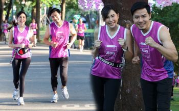 \'เชน - แพร\'คู่รักสายเฮลท์ตี้นำทัพนักวิ่งใจบุญร่วมกิจกรรมวิ่งการกุศล
