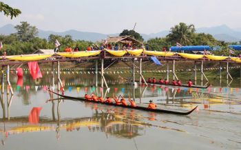 ‘พะเยา’ จัดงาน ‘แข่งเรือพาย’ ชาวบ้านแห่เชียร์สนั่นลำน้ำเปื๋อย