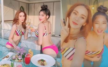 \'ขนมจีน-หวาย\'แท็กทีมอวดแซ่บ โชว์ความเซ็กซี่กลางสระน้ำ