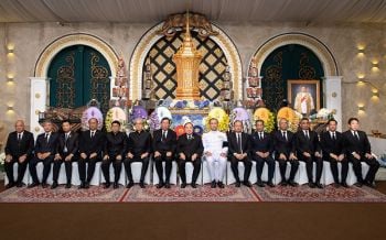 \'ประวิตร-ปธ.วุฒิฯ-ครม.-นักการเมือง\'ร่วมพิธีสวดอภิธรรมศพ\'ปู่ชัย\'
