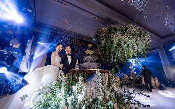 \'น้ำชา-ดร.วาว\'ฉลองสมรส ดาราศิลปิลร่วมงาน เซอร์ไพรส์แขกพลุริมน้ำ