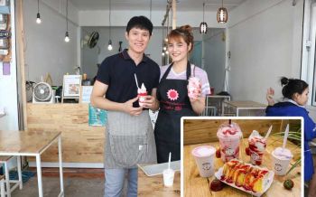 นิสิต ม.นเรศวรเปิดร้านไอศกรีมหารายได้เสริมพร้อมคิดเมนูเด็ดเดือนแห่งความรัก