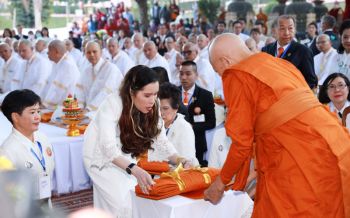 สมเด็จเจ้าฟ้าฯ กรมพระศรีสวางควัฒนฯ เสด็จ วัดไทยพุทธคยา
