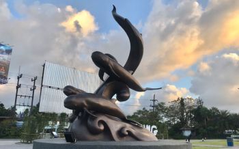 \'พัทลุง\'เปิดประติมากรรมโลมาอิรวดี จุดเช็คอินแห่งใหม่