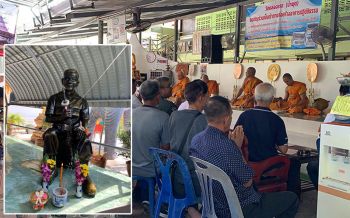 ครอบครัว\'จ่าเพียร\'ทำบุญครบ10ปี! สร้างรูปปั้นรำลึกความดี\'วีรบุรุษเทือกเขาบูโด\'