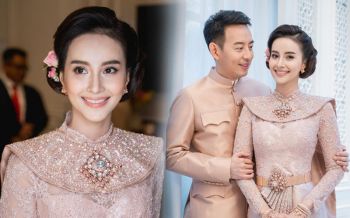 \'น้ำฝน-อาร์ม’ควงคู่เข้าพิธีวิวาห์ บรรยากาศแสนหวานสุดอบอุ่น