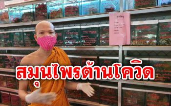 ‘พระมหาขวัญชัย’ วัดน้ำตก เร่งผลิตสมุนไพรสู้โควิด-19 แจกทั่วประเทศ