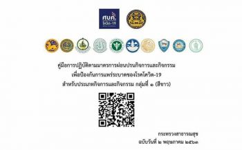เปิด‘คู่มือ’ปฏิบัติตามมาตรการ‘ผ่อนปรน’ที่ผู้ประกอบการต้องอ่าน